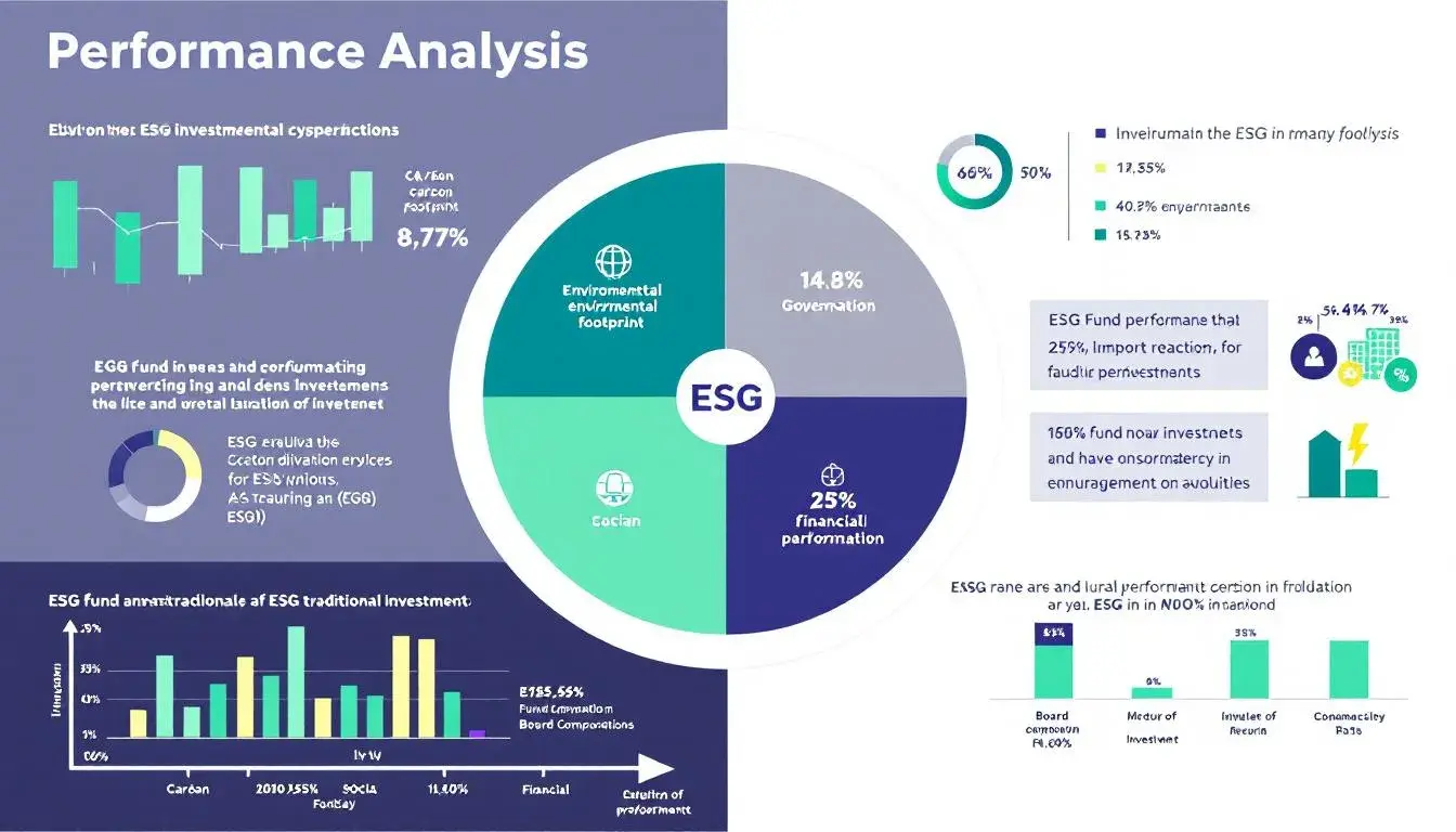 Das Diagramm zur Performance-Analyse von ESG-Investitionen zeigt verschiedene Indizes und Benchmarks, die zur Bewertung der Wertentwicklung von Fonds im Hinblick auf CO2-Emissionen und Nachhaltigkeitskriterien verwendet werden. Es verdeutlicht die Umsetzung der EU-Verordnung und die Bedeutung von Referenzwerten für Anleger, die in umweltfreundliche Geldanlagen investieren möchten.